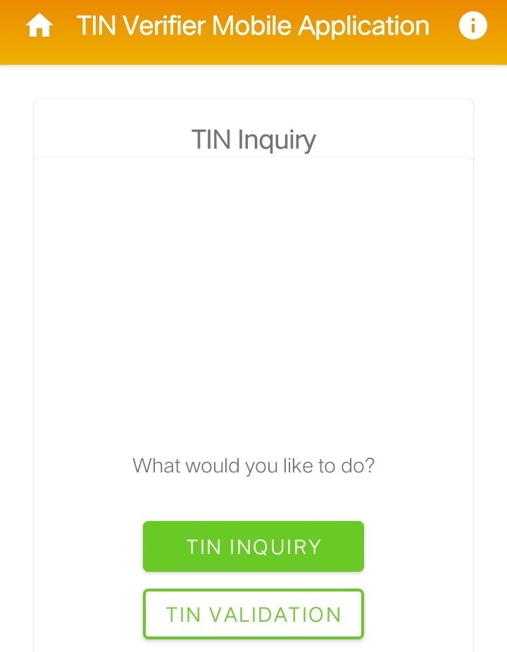 Photo from TIN Verifier Mobile Application